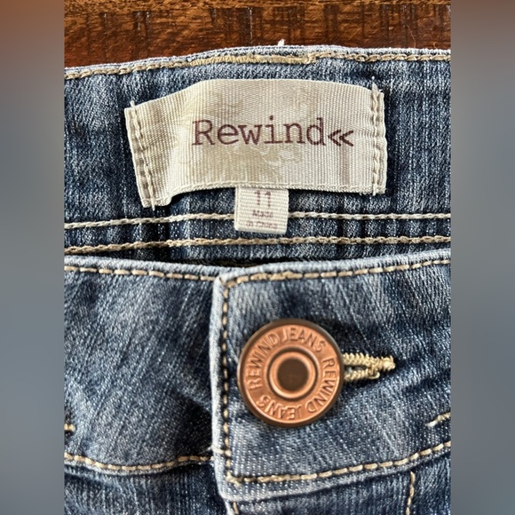 Rewind Blue Jean Shorts with Subtle Fading - Picture 4 of 4